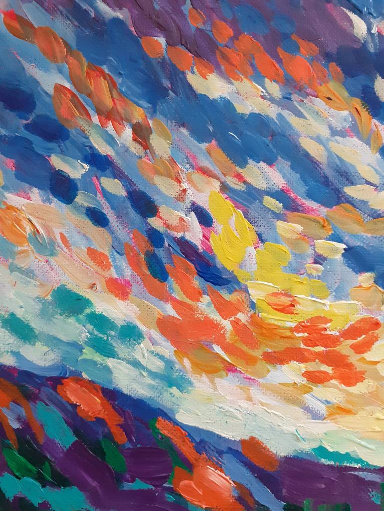 Original Impressionism Landscape Painting by Maja Grecic