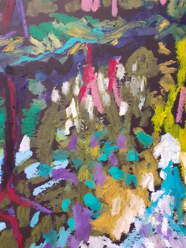 Original Abstract Expressionism Landscape Drawing by Maja Grecic