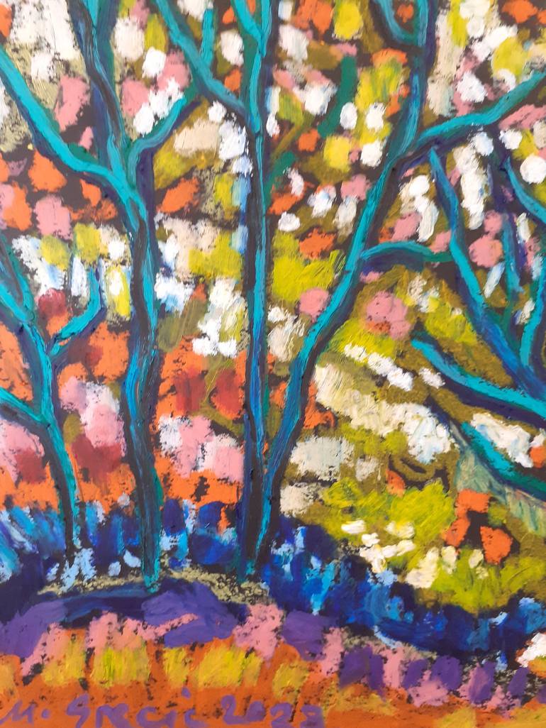 Original Expressionism Tree Drawing by Maja Grecic