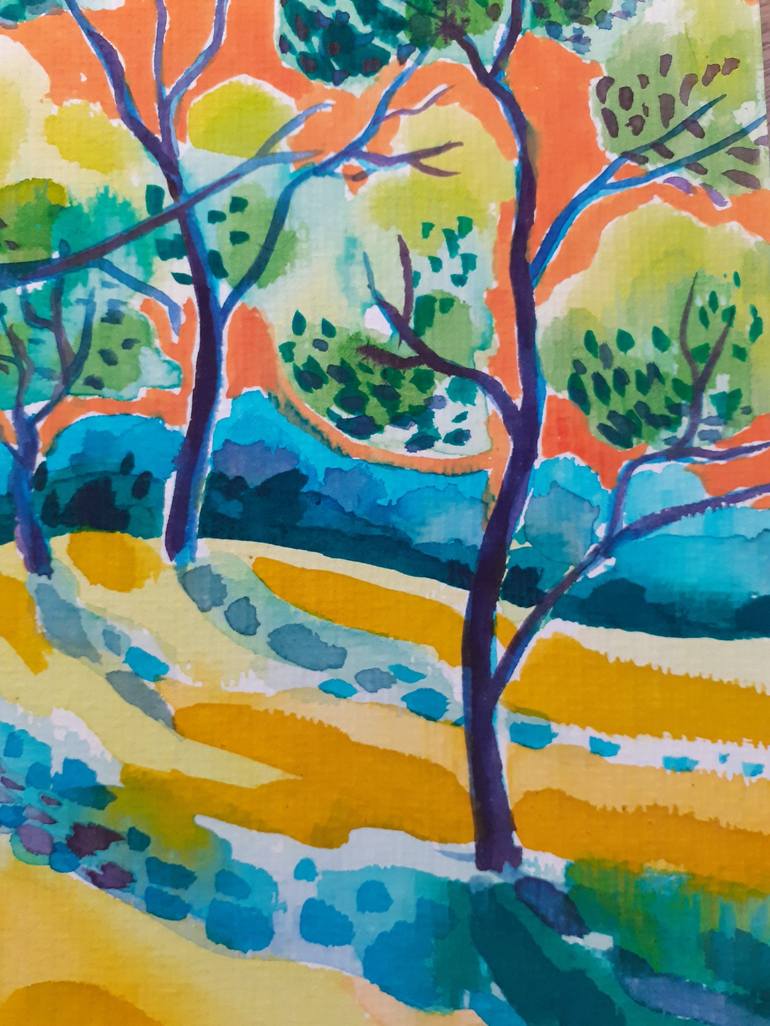 Original Impressionism Landscape Painting by Maja Grecic