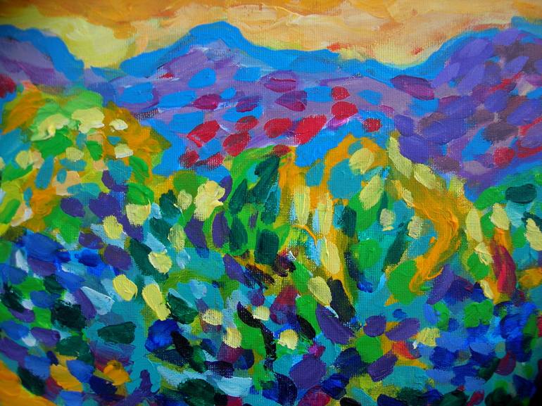 Original Abstract Expressionism Landscape Painting by Maja Grecic