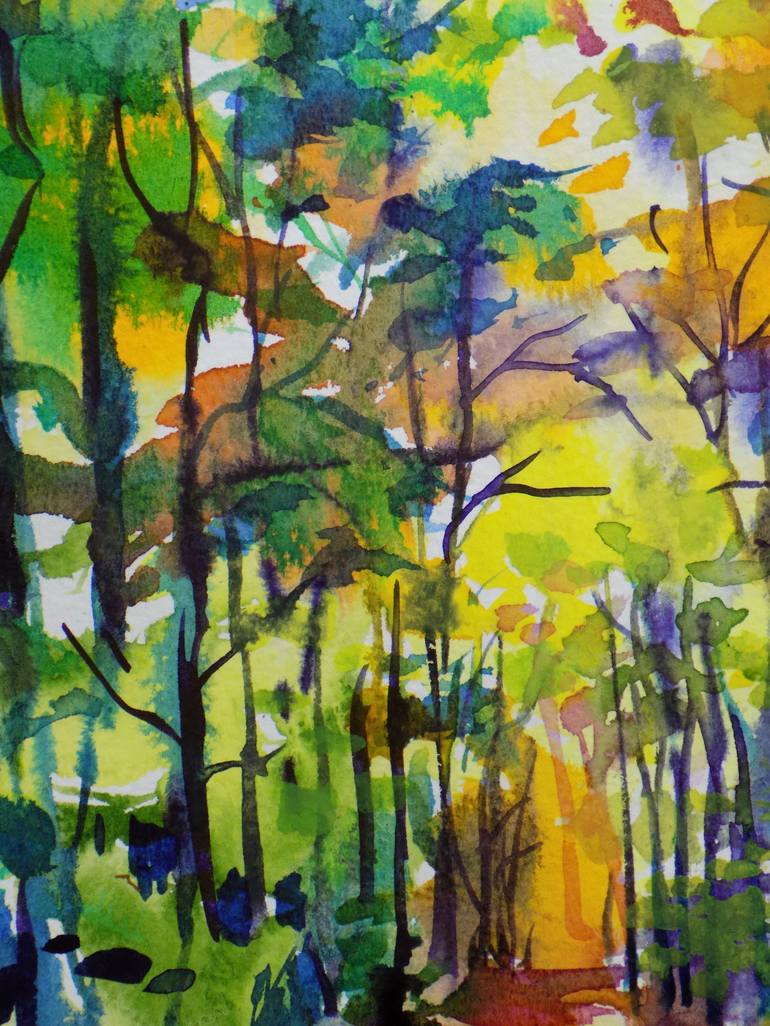 Original Impressionism Landscape Painting by Maja Grecic