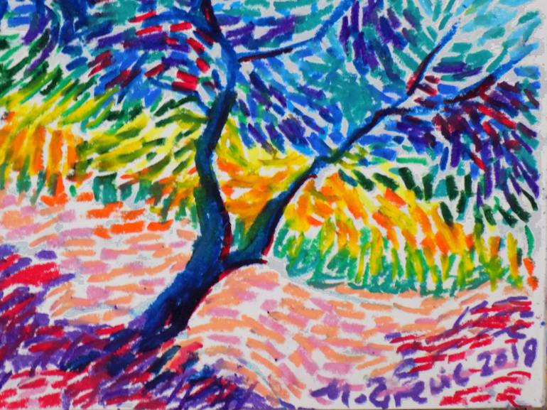 Original Impressionism Landscape Drawing by Maja Grecic