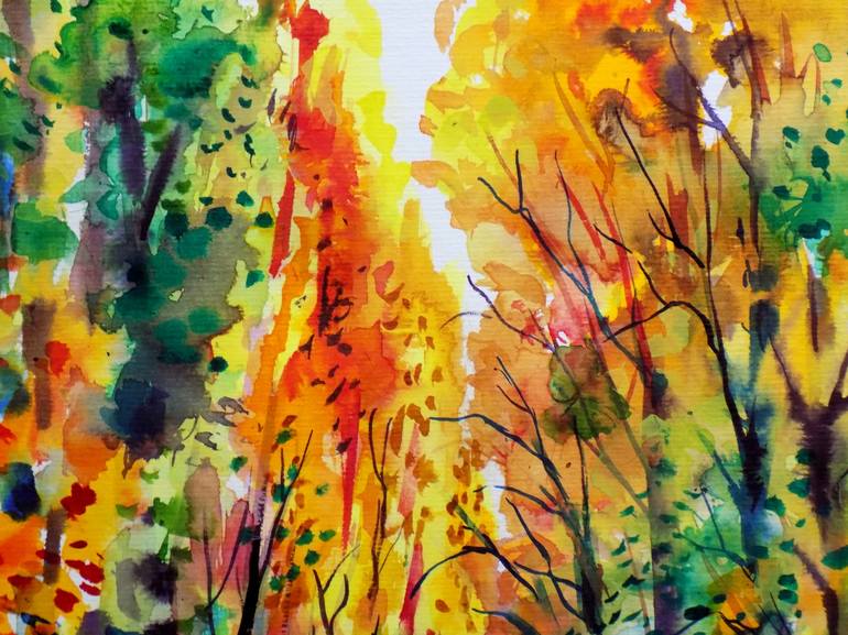 Original Expressionism Landscape Painting by Maja Grecic