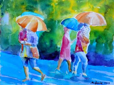 Original Impressionism People Paintings by Maja Grecic