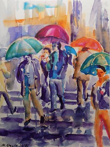 Original Impressionism Cities Paintings by Maja Grecic