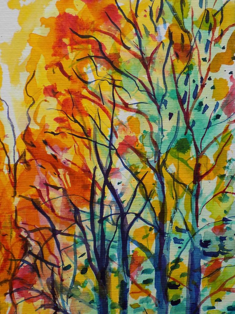 Original Expressionism Landscape Painting by Maja Grecic