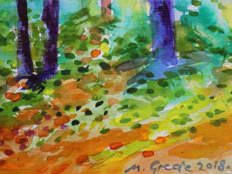 Original Impressionism Landscape Painting by Maja Grecic