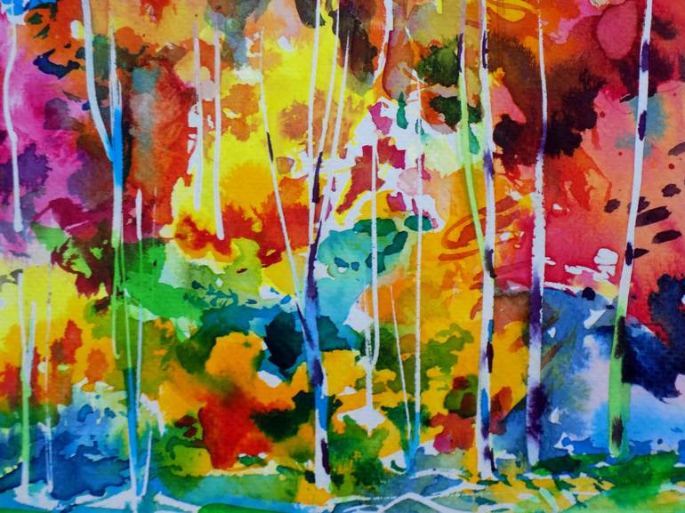 Original Abstract Expressionism Landscape Painting by Maja Grecic