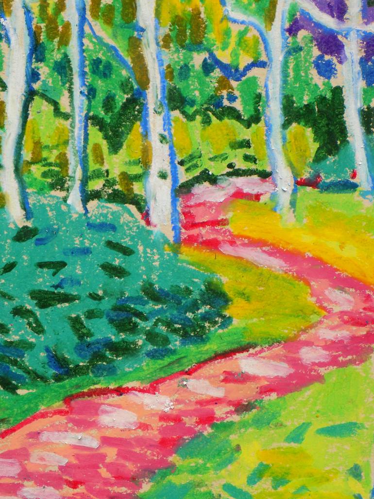 Original Impressionism Landscape Drawing by Maja Grecic