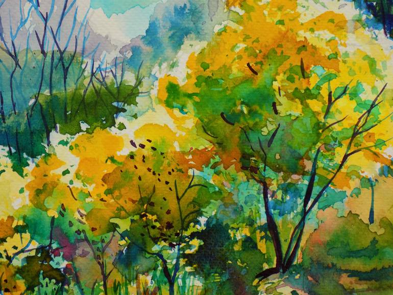 Original Impressionism Landscape Painting by Maja Grecic