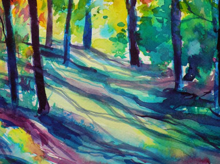 Original Impressionism Landscape Painting by Maja Grecic