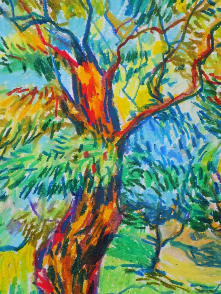 Original Impressionism Landscape Drawing by Maja Grecic