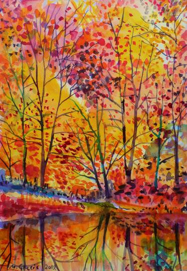 Print of Landscape Paintings by Maja Grecic