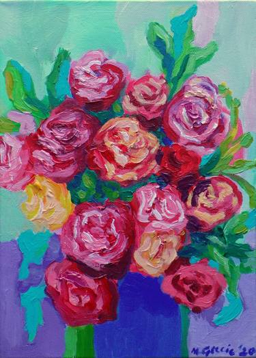 Original Expressionism Floral Paintings by Maja Grecic