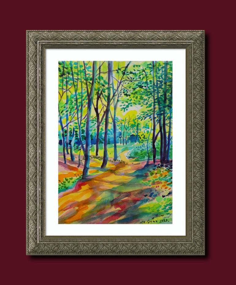 Original Impressionism Landscape Painting by Maja Grecic