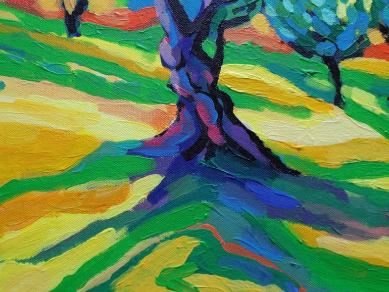 Original Abstract Expressionism Tree Painting by Maja Grecic