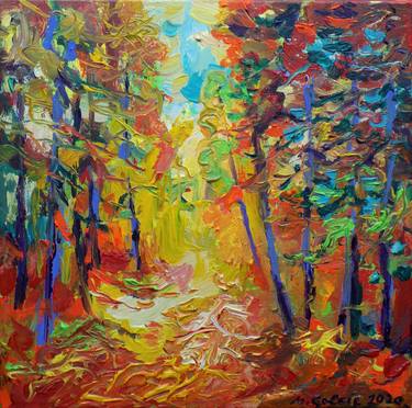 Original Abstract Expressionism Landscape Paintings by Maja Grecic