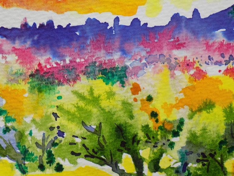 Original Impressionism Landscape Painting by Maja Grecic