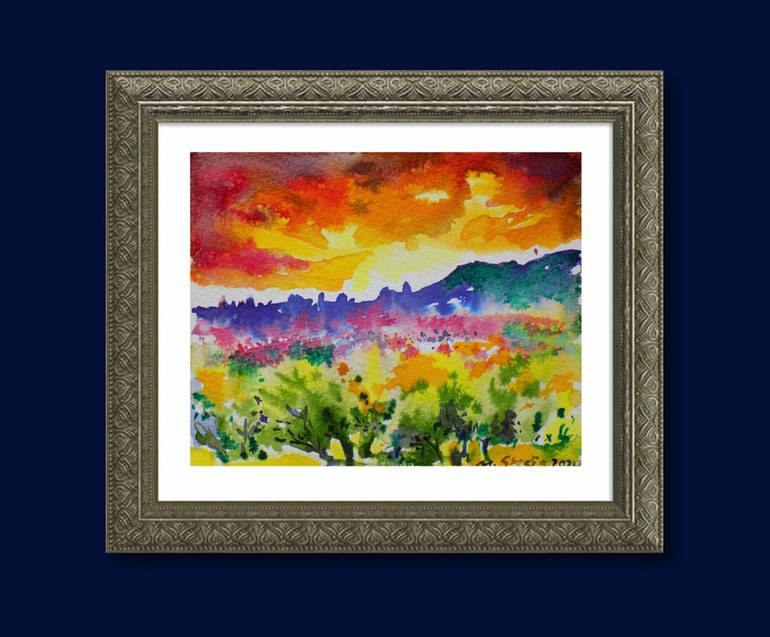 Original Impressionism Landscape Painting by Maja Grecic