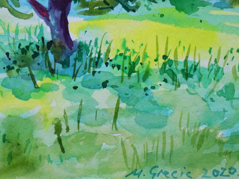 Original Impressionism Landscape Painting by Maja Grecic