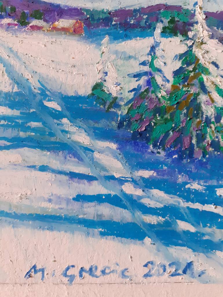 Original Impressionism Landscape Drawing by Maja Grecic