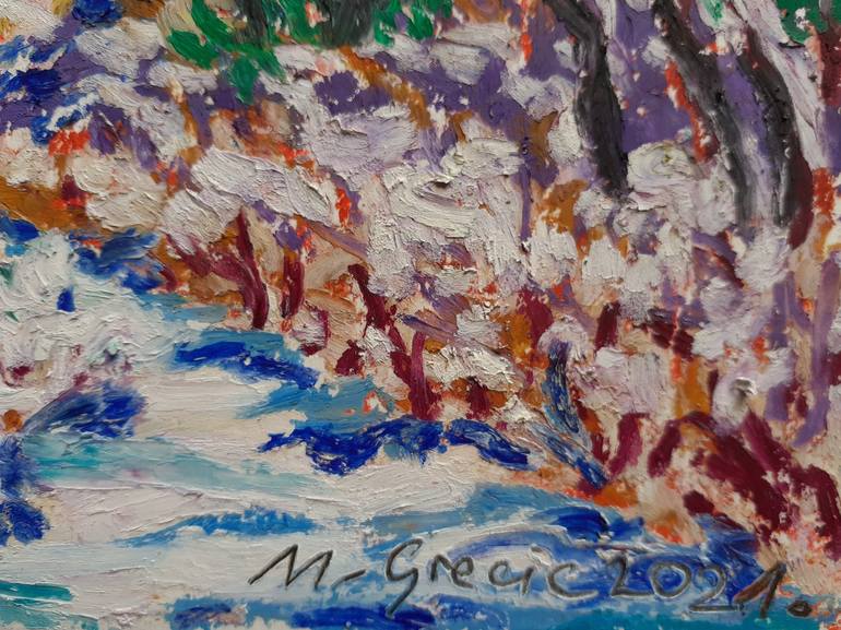 Original Impressionism Landscape Drawing by Maja Grecic