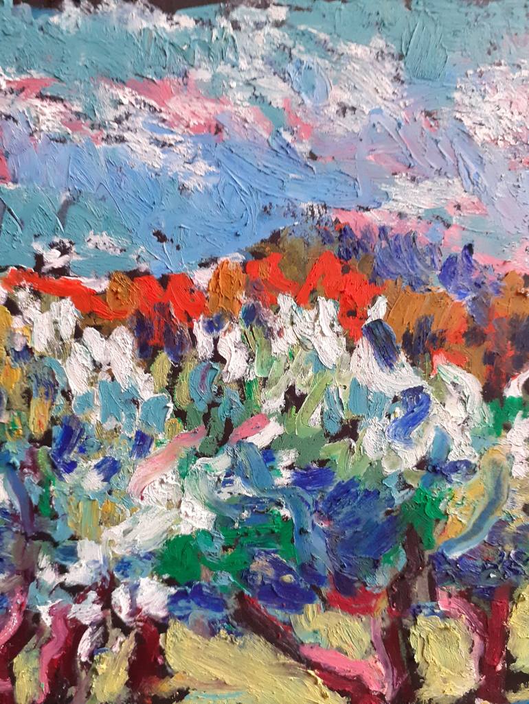 Original Impressionism Landscape Drawing by Maja Grecic