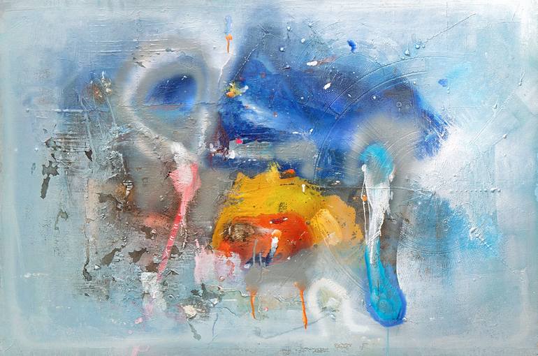 Original Abstract Landscape Painting by Adriano Ribeiro