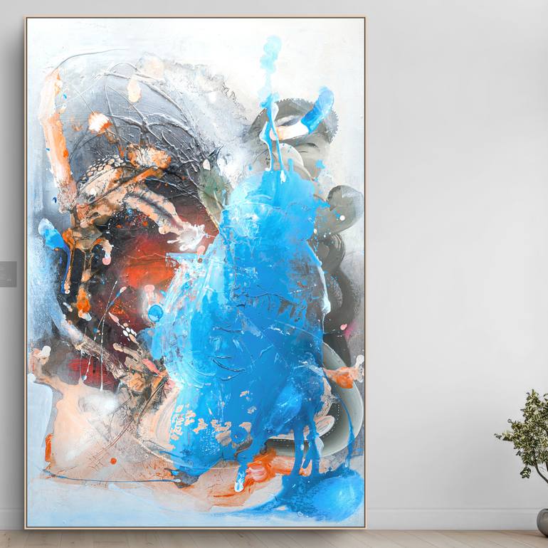 Original Abstract Landscape Painting by Adriano Ribeiro