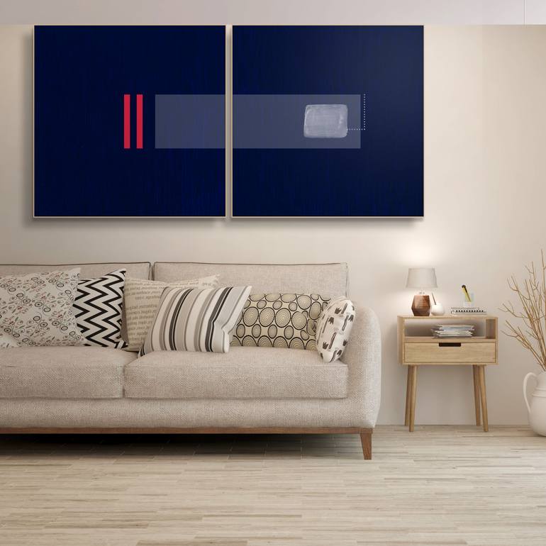 Original Abstract Architecture Painting by Adriano Ribeiro