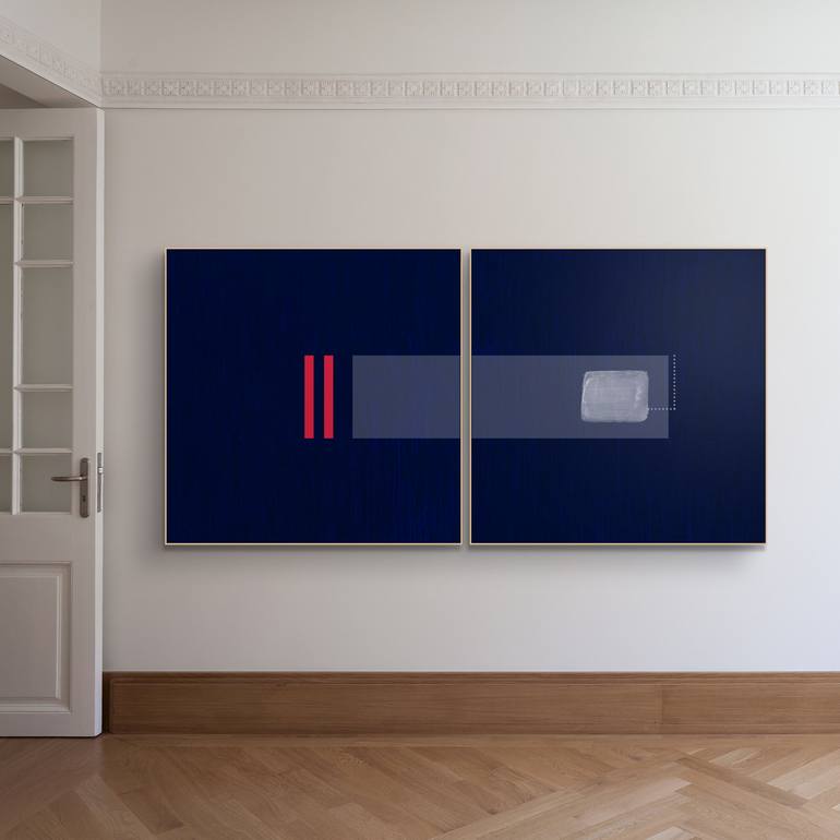Original Abstract Architecture Painting by Adriano Ribeiro