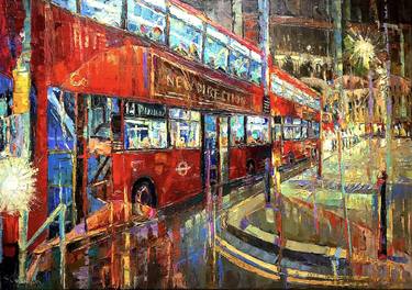Original Expressionism Cities Paintings by Serge Ovcharuk