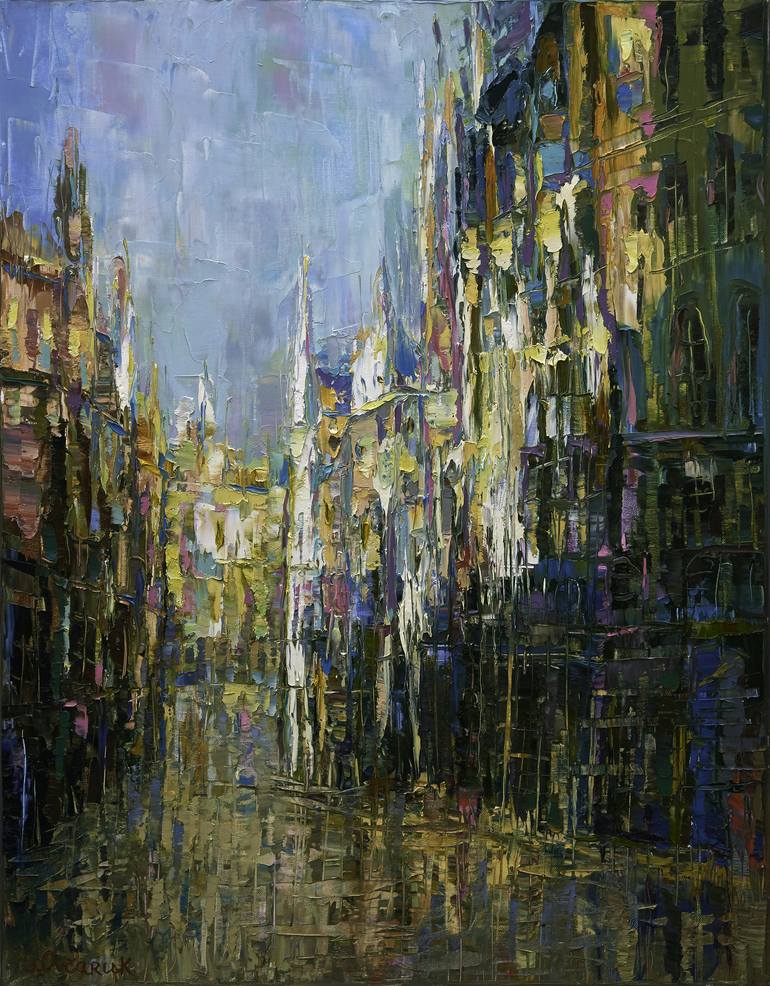 Original Cities Painting by Serge Ovcharuk