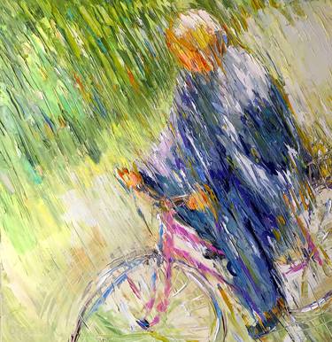 Original Fine Art Bicycle Paintings by Serge Ovcharuk