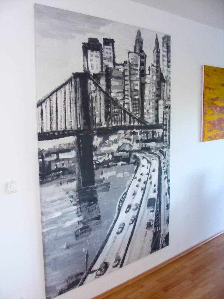 Original Street Art Outer Space Painting by Andy Dambietz