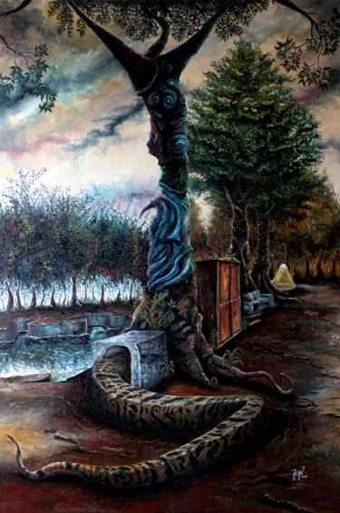 Original Surrealism Nature Painting by Alan Cassiano