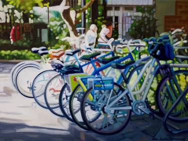 Print of Expressionism Bicycle Paintings by Katrie Bonanno