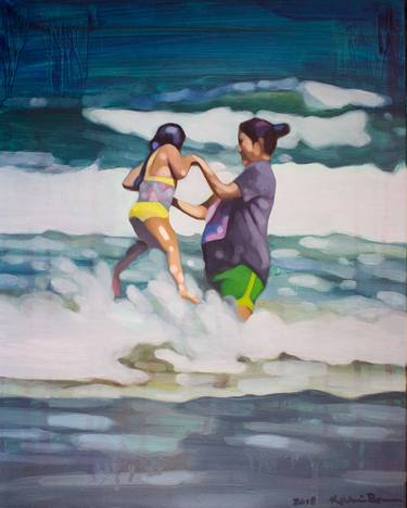Saatchi Art Artist Katrie Bonanno; Paintings, “Jumping The Wave” #art
