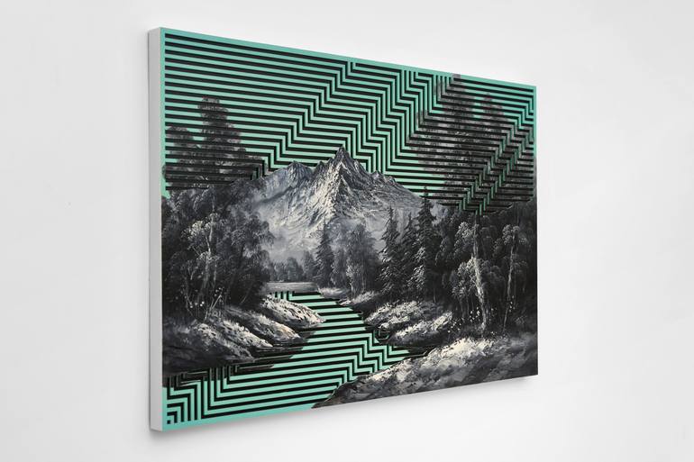 Original Black & White Landscape Painting by Baldvin Ringsted