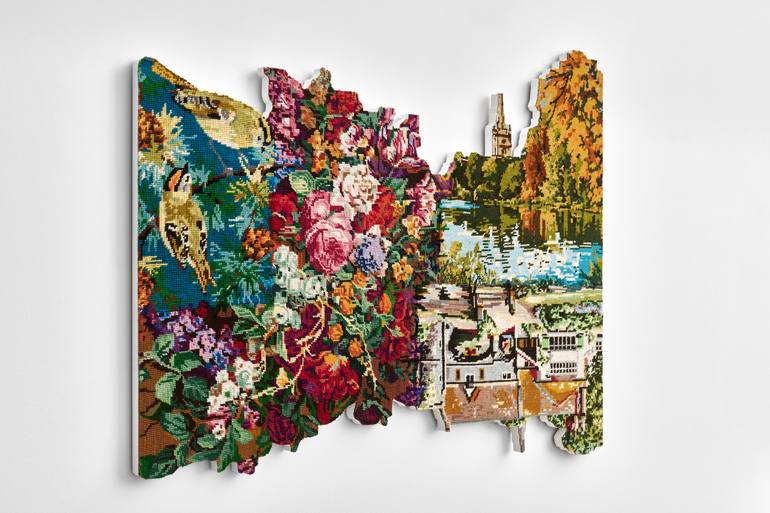 Original Conceptual Landscape Collage by Baldvin Ringsted