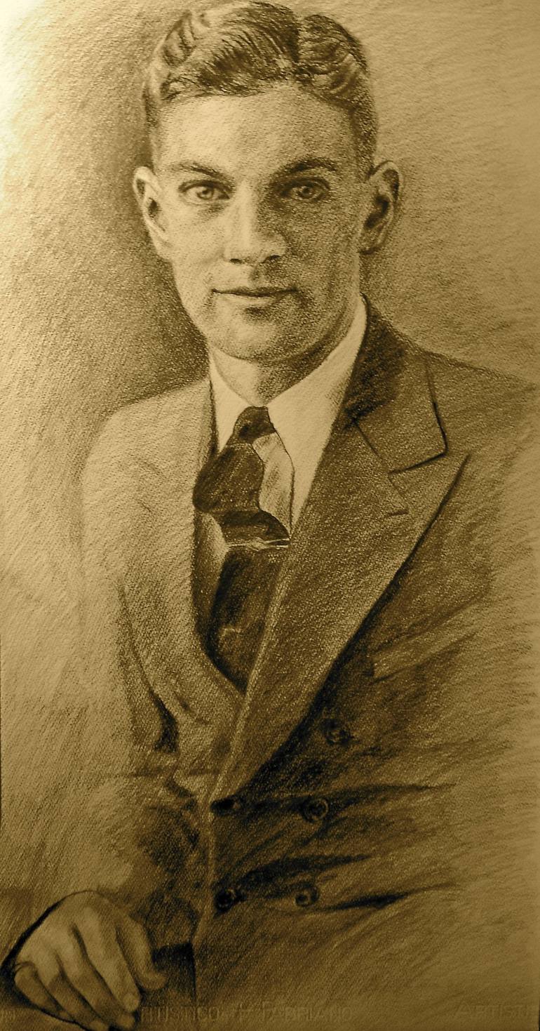 Portrait Mr Stuart Bruce Lambie Drawing By Rogerio Conceicao 