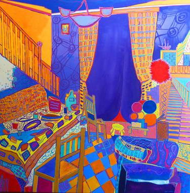 Print of Interiors Paintings by Pipo Riobo