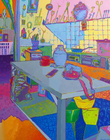 Print of Interiors Paintings by Pipo Riobo