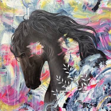 Print of Figurative Horse Paintings by Irene Raspollini