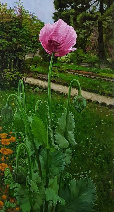 Original Impressionism Floral Paintings by Praweena Bunker