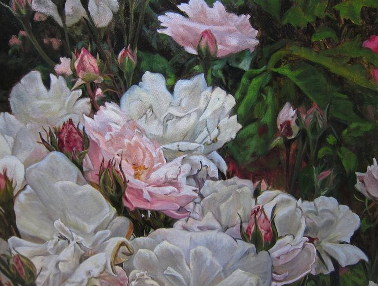 Original Floral Painting by Praweena Bunker