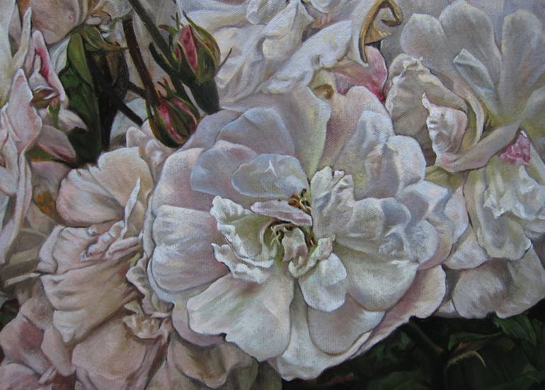 Original Impressionism Floral Painting by Praweena Bunker