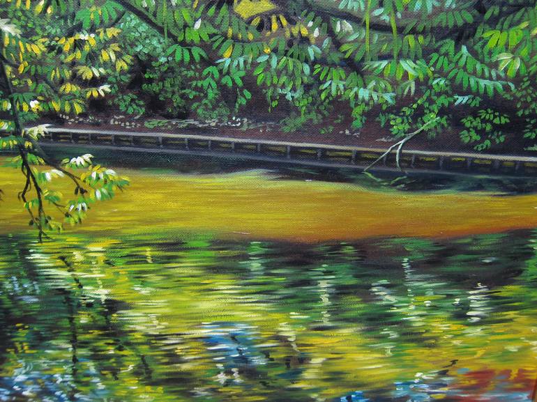 Original Impressionism Landscape Painting by Praweena Bunker