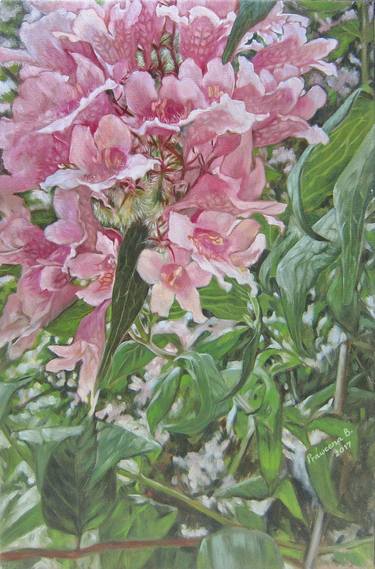 Original Fine Art Floral Painting by Praweena Bunker
